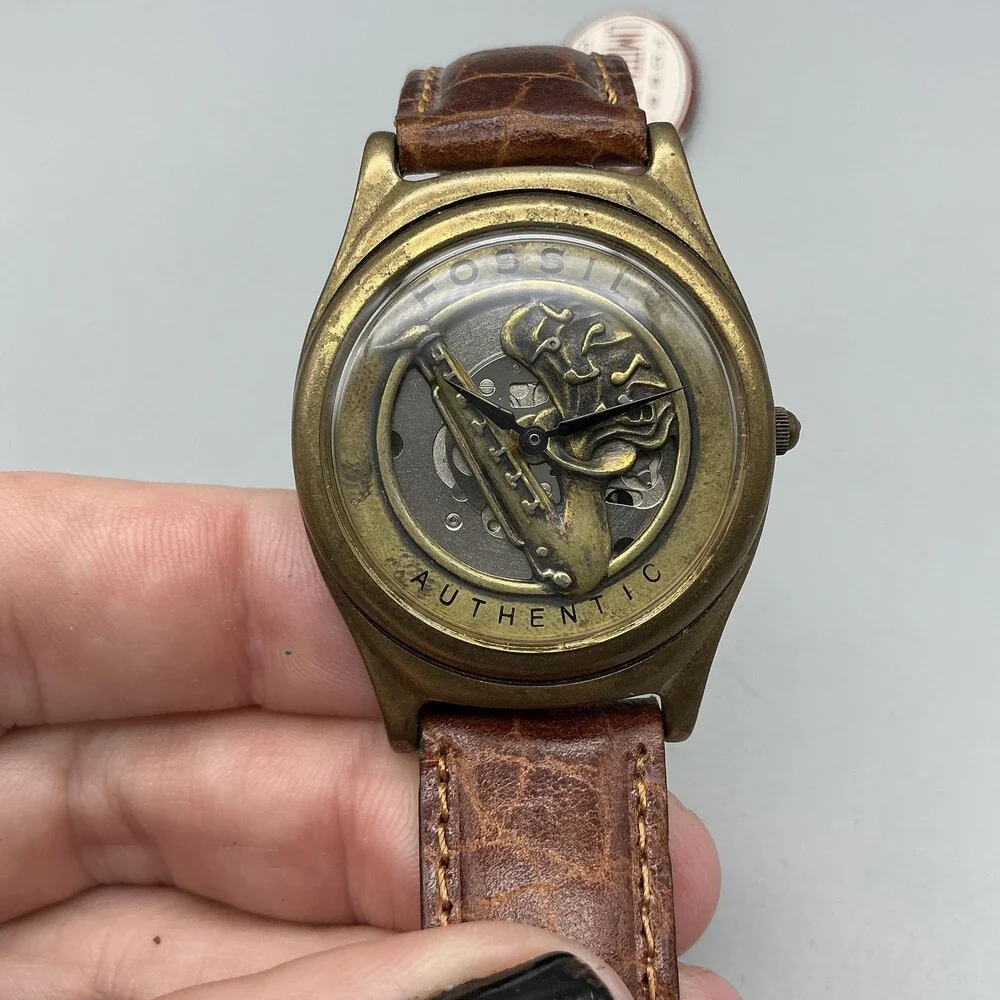 Vintage Fossil LE-0427 Unisex Watch 34mm Saxophone Music Limited New Battery
